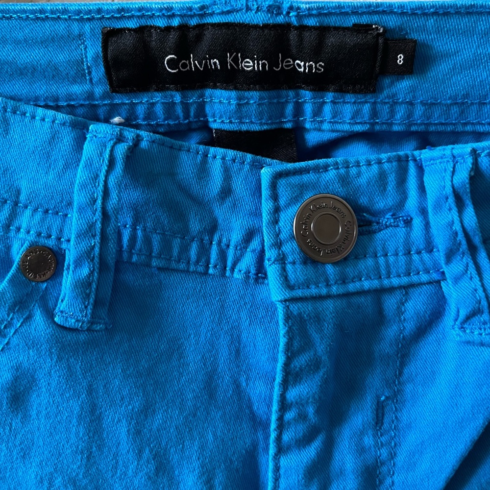 Calvin Klein Jeans Women’s Blue Denim Skinny Crop Jeans Size 8 - Picture 3 of 10
